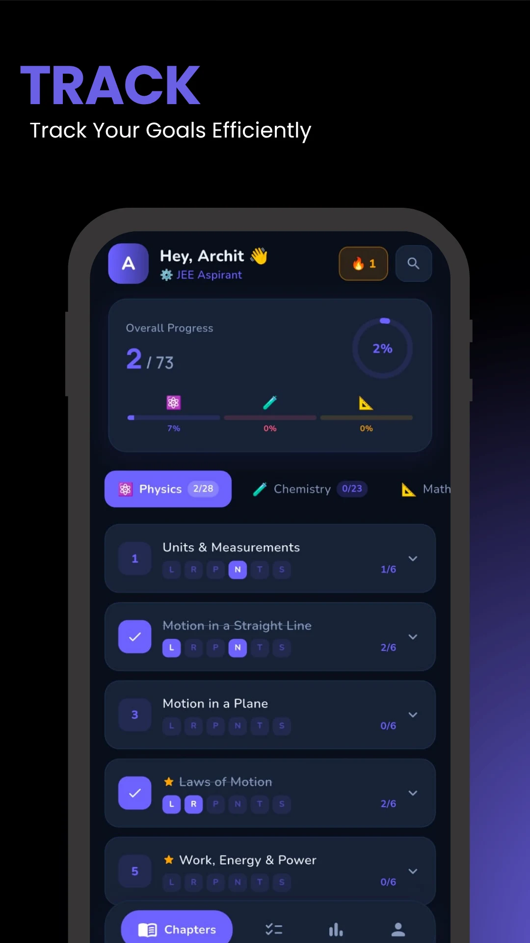 JEE NEET Prep Study Planner screenshot